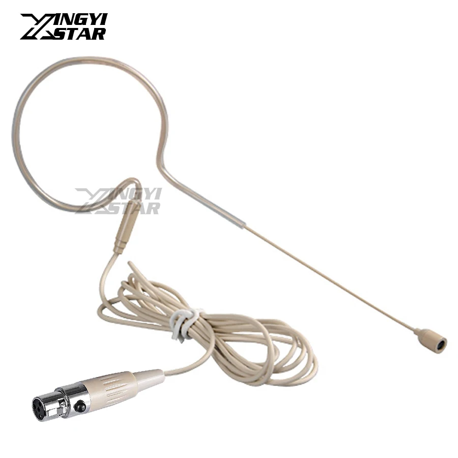 Цвет кожи мини XLR 4 Pin TA4F проводной один Заушник конденсаторный микрофон гарнитуры для Shure беспроводной системы поясной передатчик