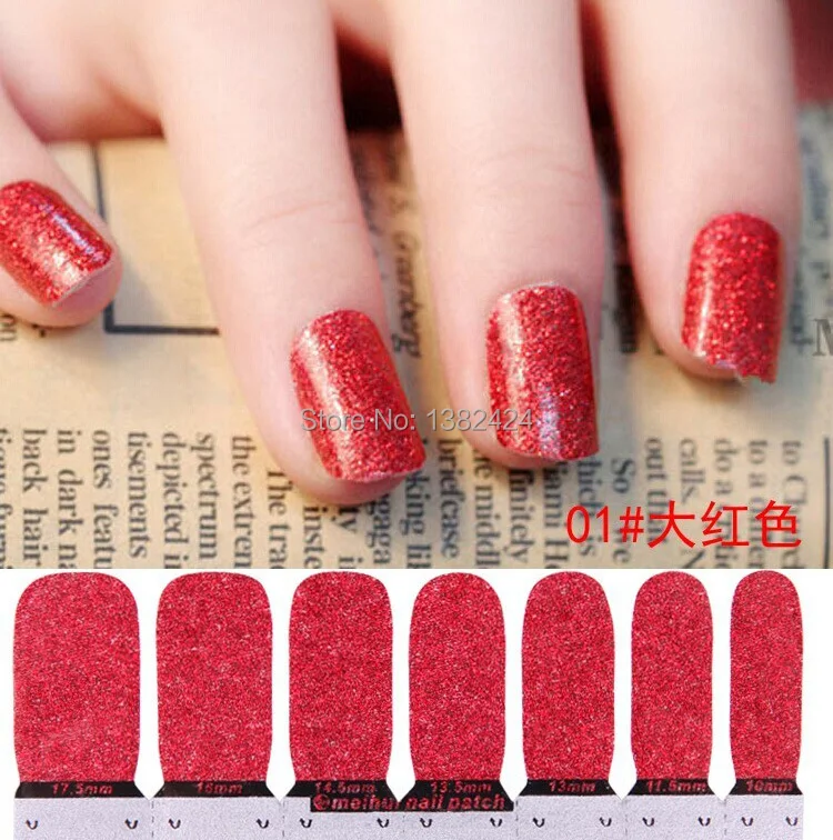 Темно-красные блестящие наклейки для дизайна ногтей 3d французский маникюр