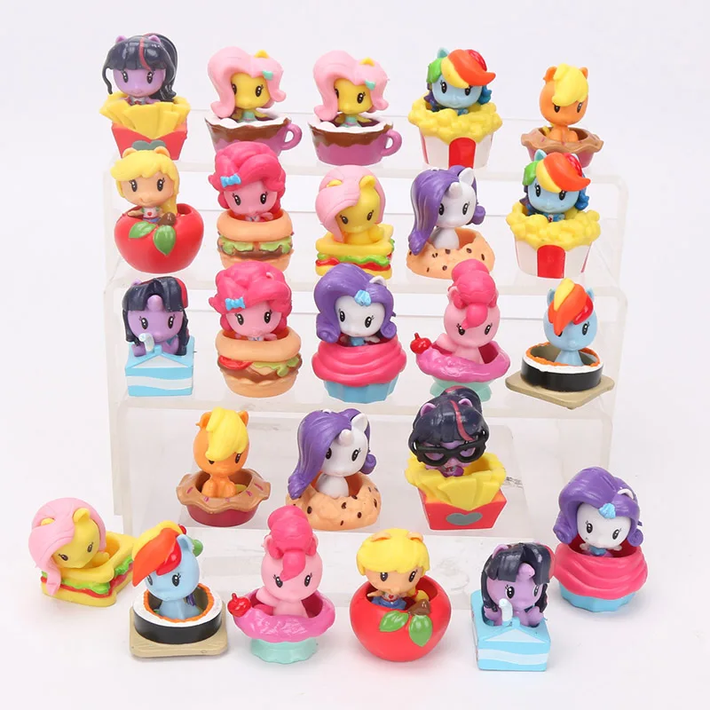 5 шт. игрушки My Little Pony Cutie Mark Crew Mini Dolls Friendship is Magic Rainbow Dash Twilight Sparkle рисунок