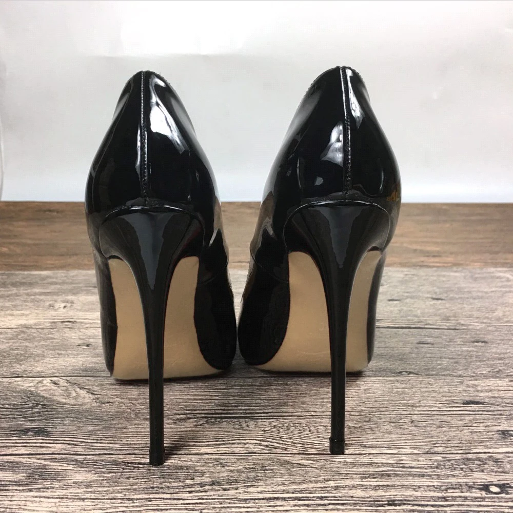 Новинка женские черные туфли на высоком каблуке Эксклюзивная Брендовая обувь из
