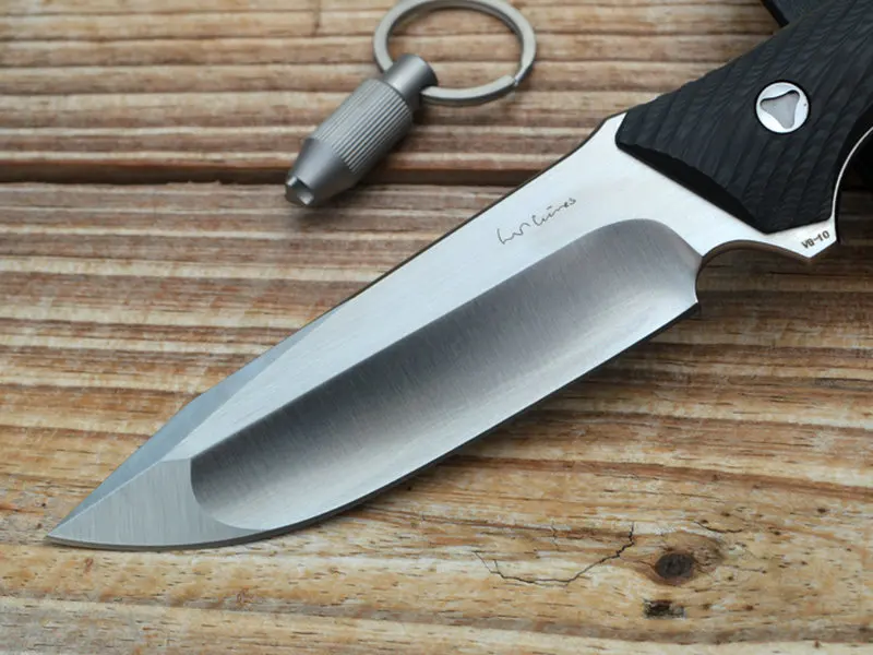LW SEEKER 2 охотничий нож походные ножи для выживания 61Hrc сатин/камень мыть, VG-10 сталь углеродное волокно ручка с K оболочка