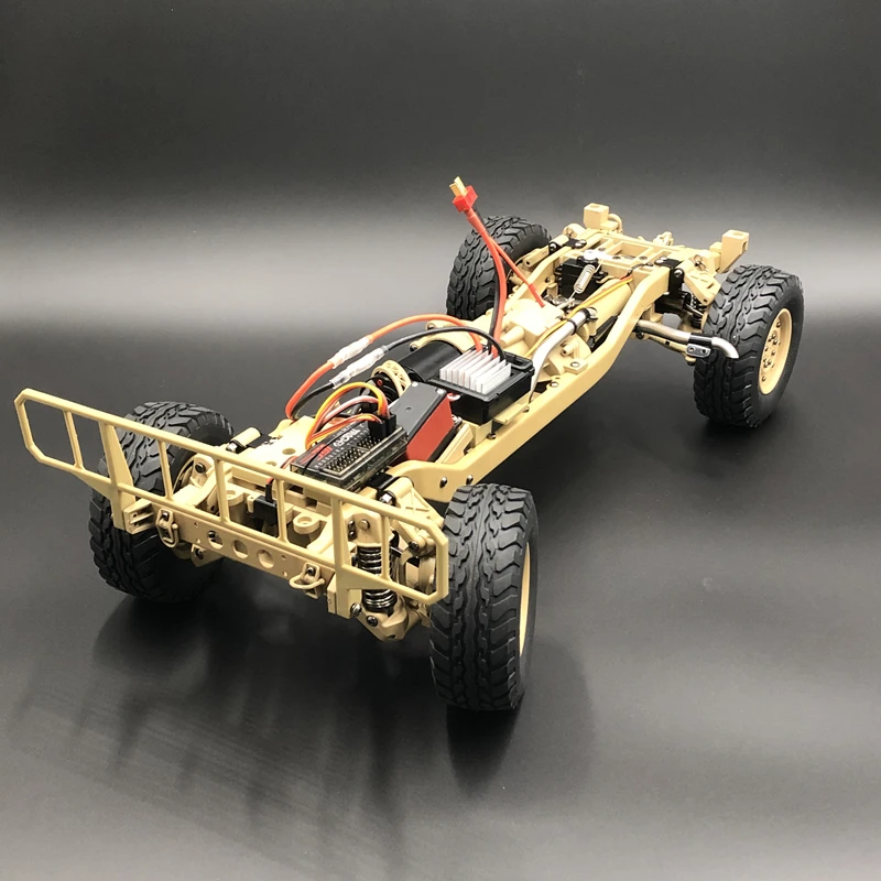 Online AS S.4X4MILITARY Kendaraan M1025 Humvee 1/10 Rc Logam Chassis Kendaraan Off-Road Mobil HG-P408 Upgrade Cahaya Fungsi Suara