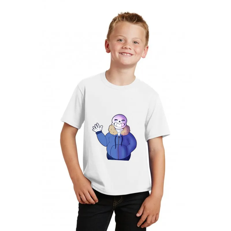 От 2 до 12 лет дети мультфильм Undertale детская футболка с короткими рукавами для