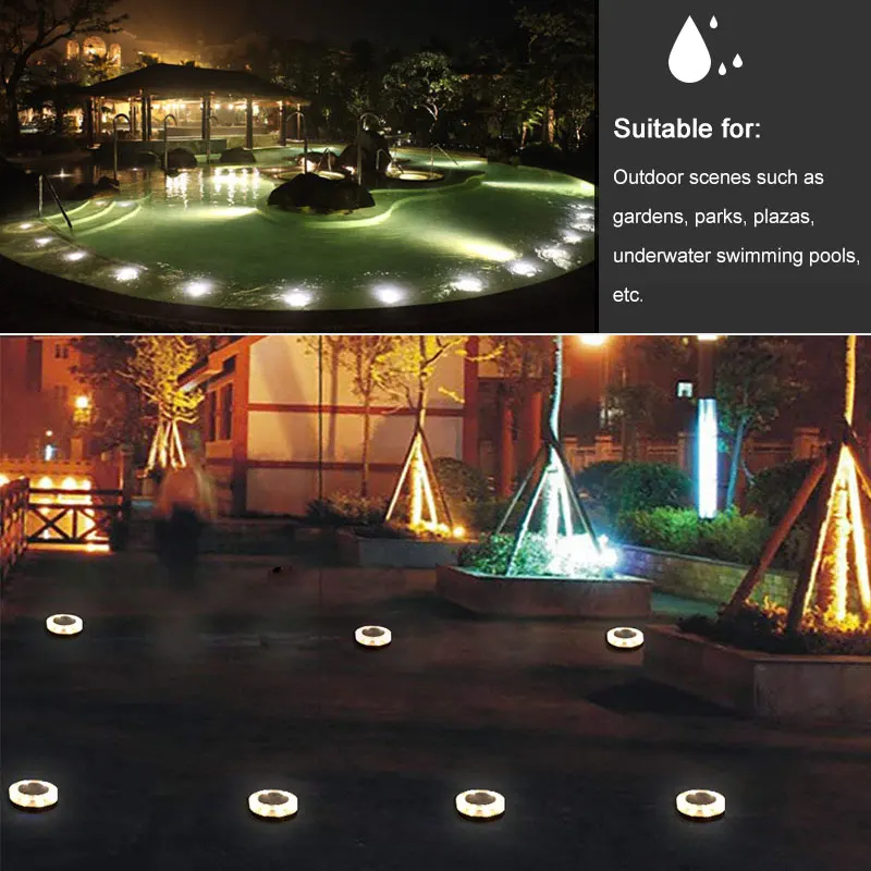 8 Светодиодный светильник на солнечной энергии водонепроницаемая лампа для