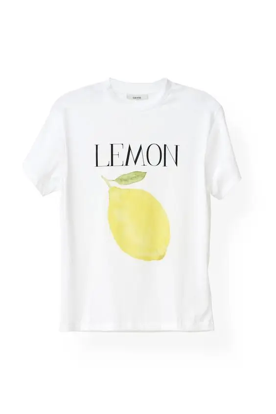 Весной 2017 новый Ручная роспись фрукты свежие время с коротким рукавом не то же