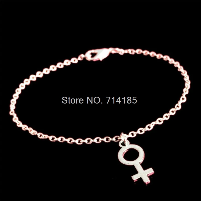 12pcs/lot Venus Feminist Woman Female Symbol Charm Silver Necklace chain bracelet | Украшения и аксессуары