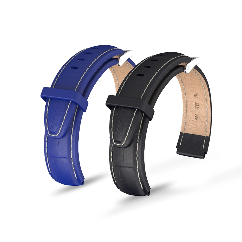 Ремешок из натуральной кожи для Xiaomi Mi Band 5 универсальный наручный смарт браслет