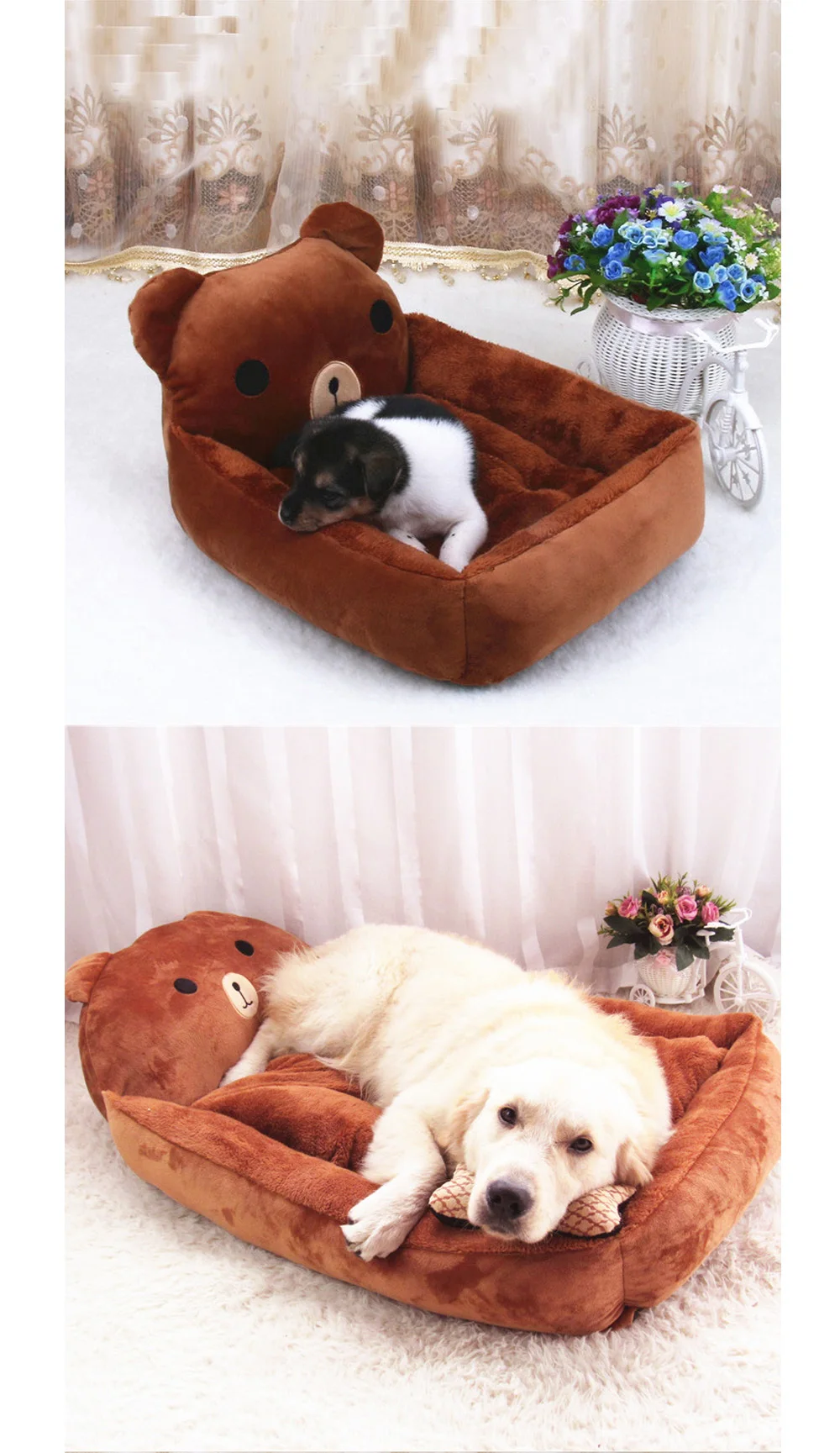 pet dog bed Animal Cartoon Shaped Dog House Sofa Puppy Flannel Kennel Cat Litter pet cat Mats big dog bed cat kennel Plush mat