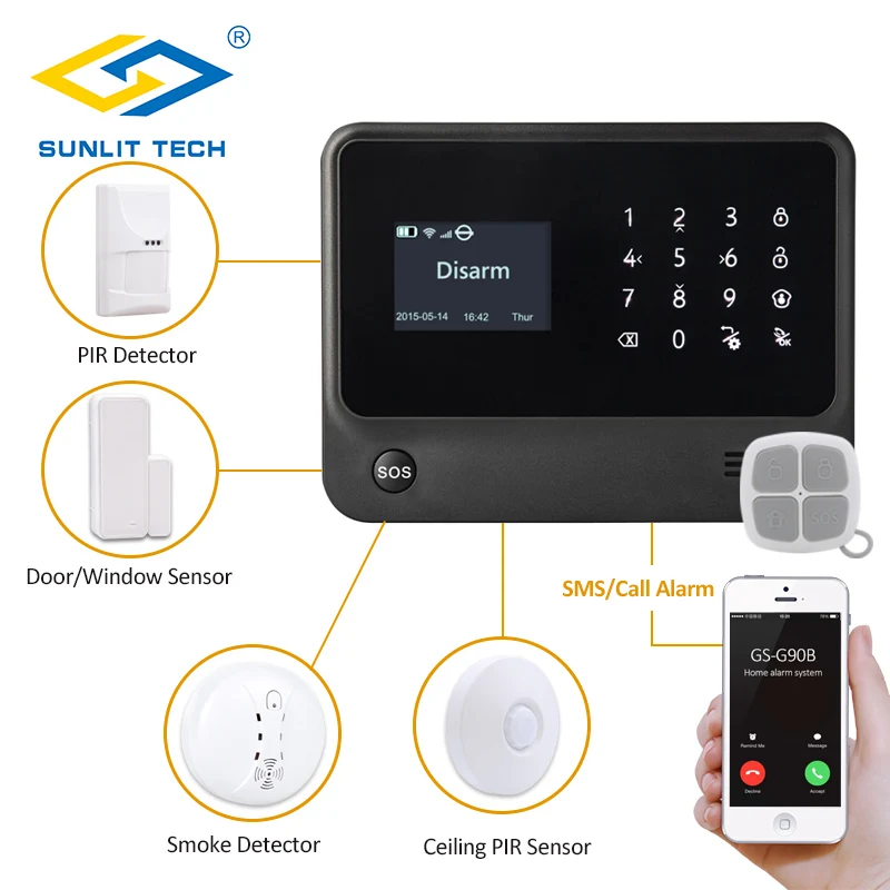 Беспроводная система охранной сигнализации с приложением IOS Android домашняя
