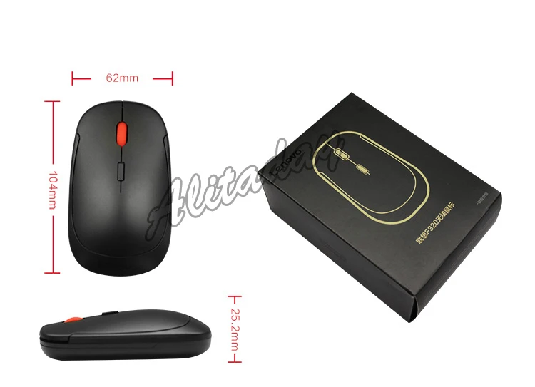 lenovo F320 Беспроводной Мышь ультра-тонкий мини-мыши Мышь для ноутбука-черный
