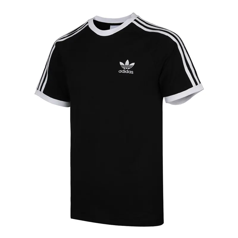 Оригинальная футболка с 3 полосками Adidas Originals мужские футболки коротким рукавом