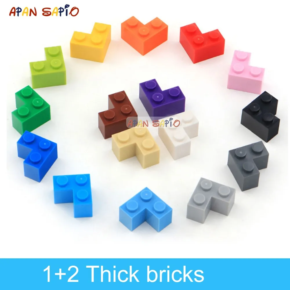 

60pcs DIY Building Blocks Thick Figures Bricks 1+2 Dots Educational Creative Size Compatible With 2357 Plastic Toys for Children