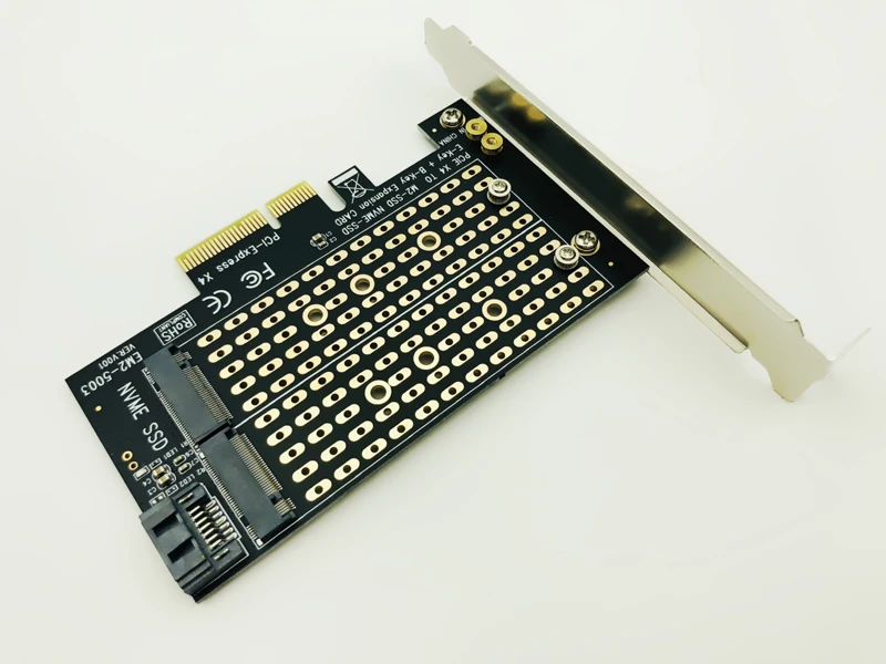 M.2 NVMe SSD NGFF для PCI-E 3,0X4 адаптер рейзер M ключ B Ключ PCI Express 3,0 NVME m.2 SSD M2 SATA NGFF конвертер пост карта Райзер