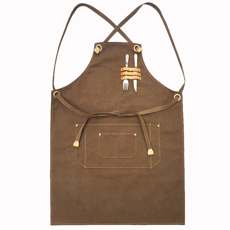 Ковбойский фартук для женщин джинсовый парусиновый барбекю нагрудник очистки