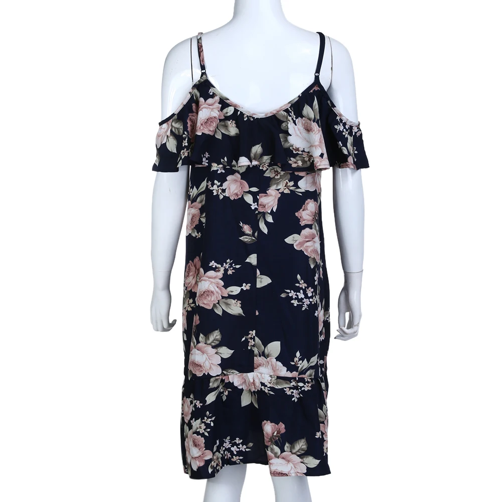 Для женщин с открытыми плечами Feifei рукавами платье принтом свободные рукавов