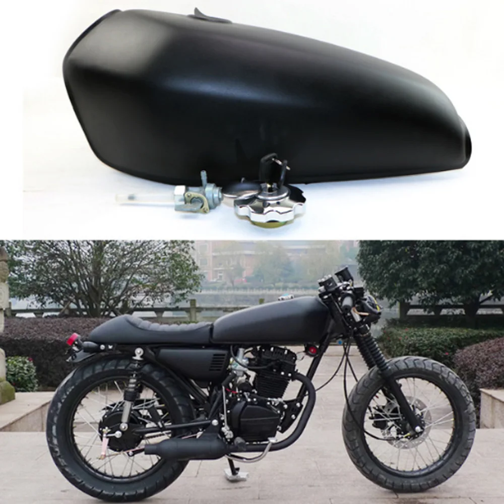 Мотоцикл Кафе Racer бак Винтаж 9л 2,4 галлон топливный газовый бак 2.4Gal Ретро Бензобак для HONDA CG для YAMAHA Универсальный