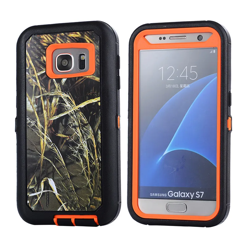 Разноцветный камуфляжный чехол для Samsung s6 s7edge s8 s9 s10 Plus s10lite note5 note9 с зажимом задней