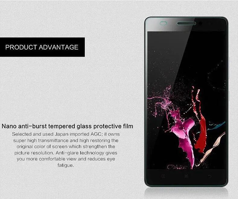 For Lenovo K3/A6000 6010 Tempered Glass 0.26MM 2.5D 9H Screen Protector Safety Protective Film On A6000-l A 6000 Plus A6010 | Мобильные
