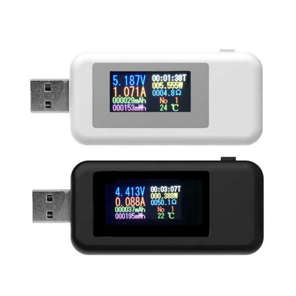 10 в 1 ЖК-цифровой USB тестер Ток Напряжение зарядное устройство вольтметр мощность