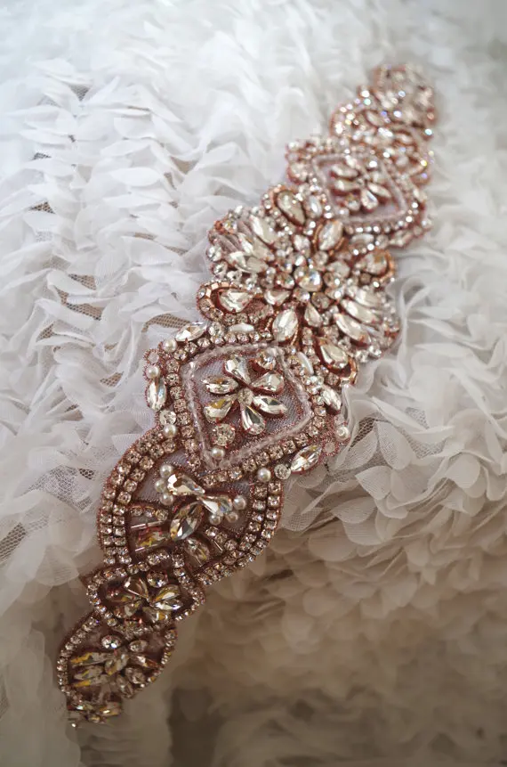 Золотые стразы пояс ремень свадебный ручная работа поставка Новое поступление