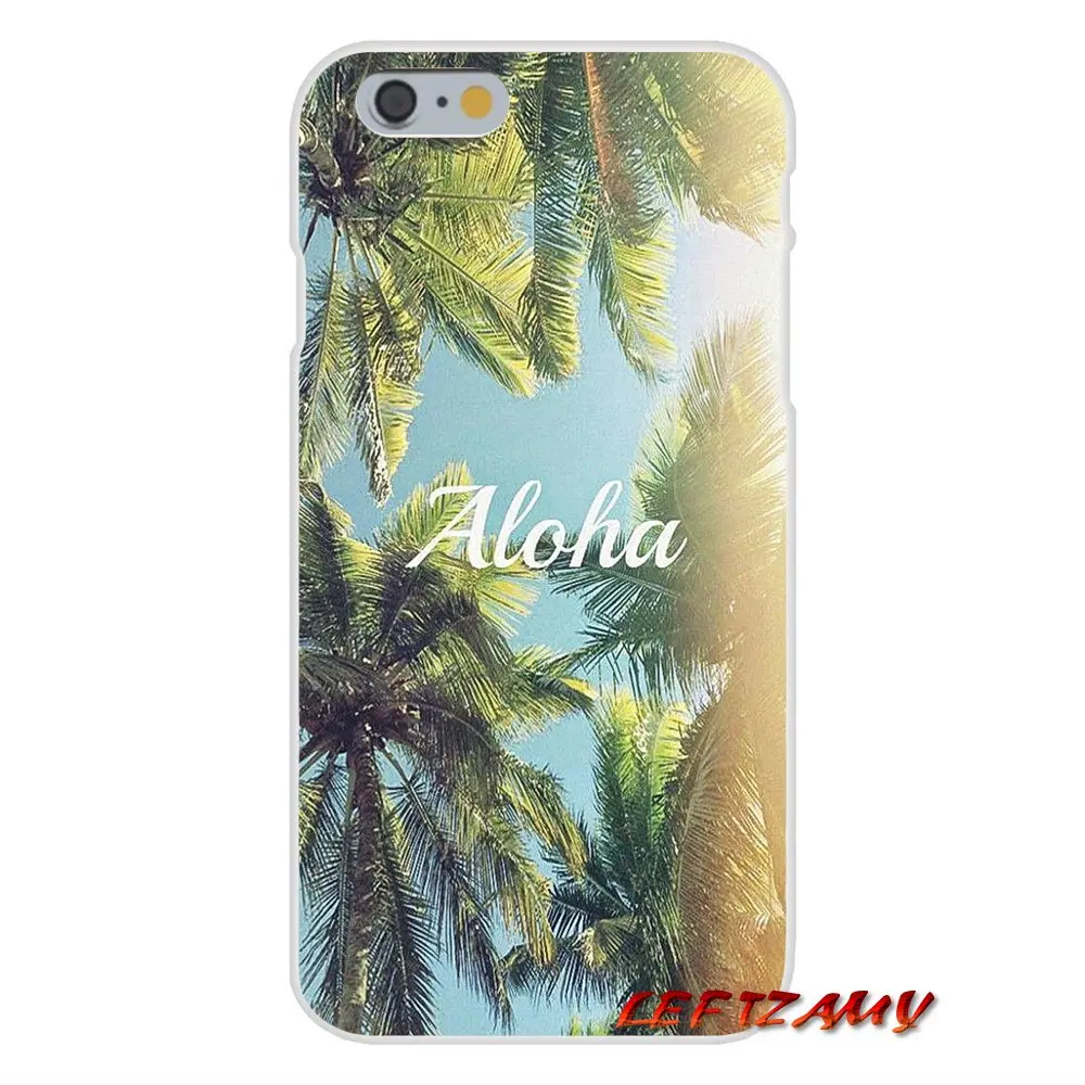 Горячая Распродажа Aloha пальмы аксессуары телефон оболочки чехлы для iPhone X 4 4S 5 5S 5C