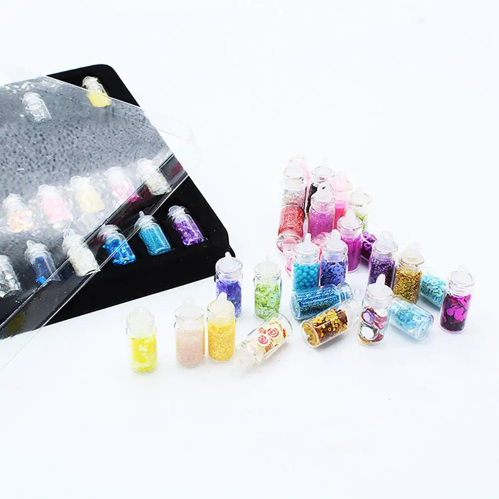 48 Bottles DIY Nail Makeup 3D Crystal Nail Art Powder Sequins Decor Glitter Manicure Tips Beauty Nails Decoration Set Random