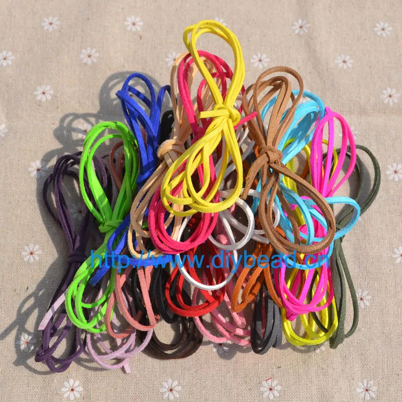 2 5 мм замшевые плоские кожаные шнуры браслет искусственные бархатные шнурки