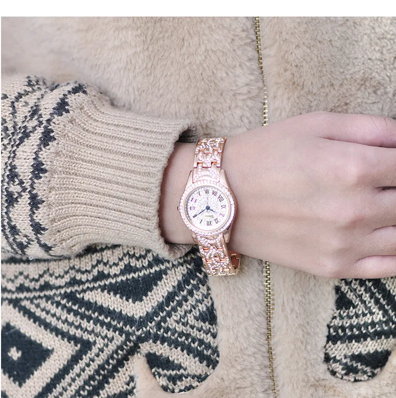 

MELISSA Classic Business Women Dress Watches Elegant Lady Roman Quartz Wristwatch Crystals Bracelet Relojes Montre femme F2700