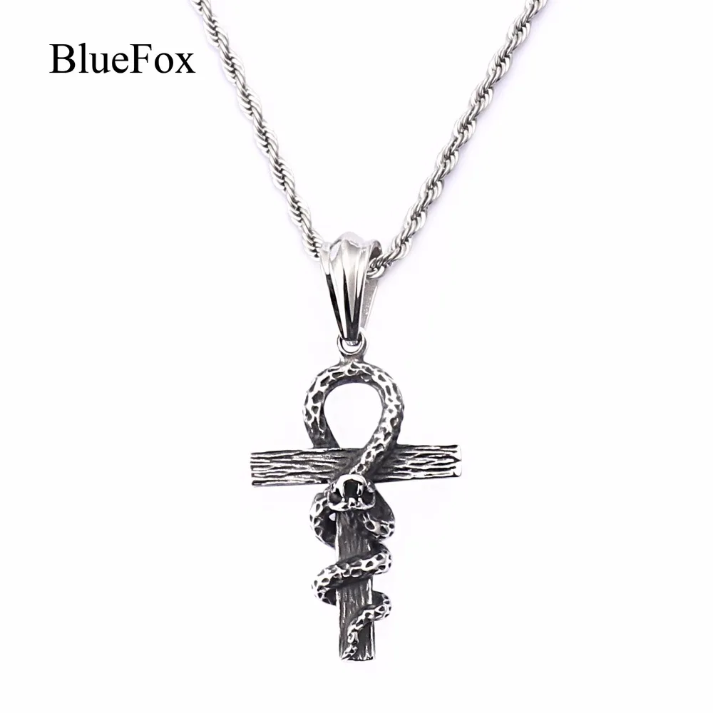 Модные Талисманы панк Python крест Подвески Для мужчин 316L Титан Нержавеющая сталь