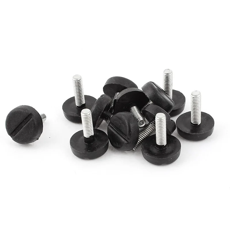 

Antislip Adjustable Furniture Levelling Feet M6 x 20mm Thread 12 pcs