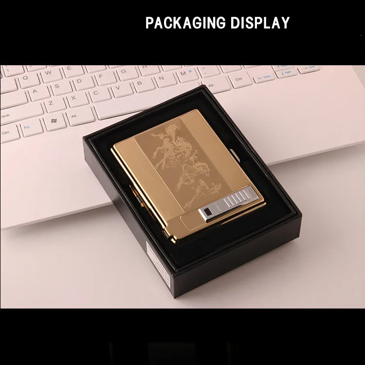 Новейшая перезаряжаемая дуговая зажигалка с usb зарядкой чехлом для сигарет