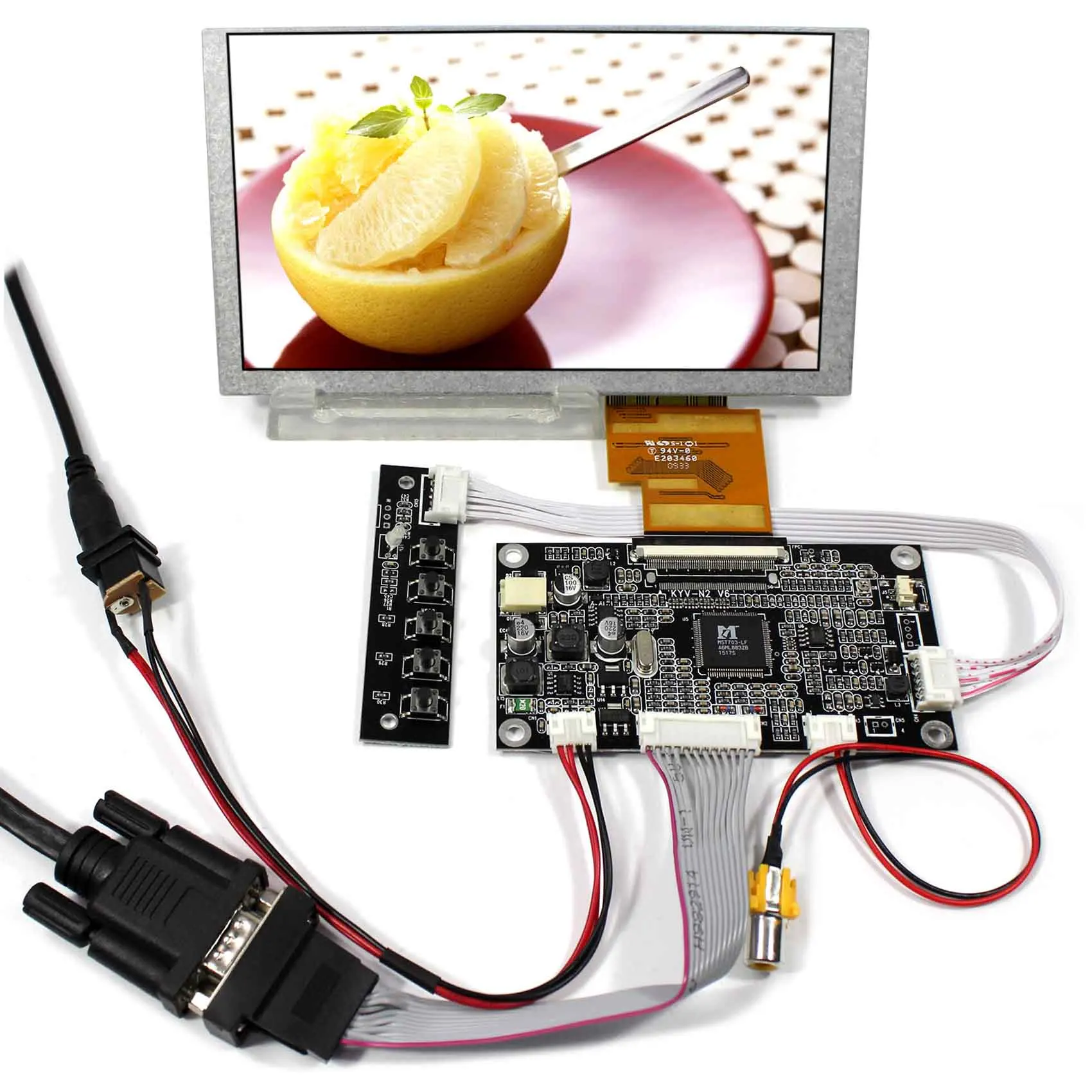 

Плата контроллера VGA + AV + ЖК-экран 6,2 дюйма 800x480 HSD062IDW1