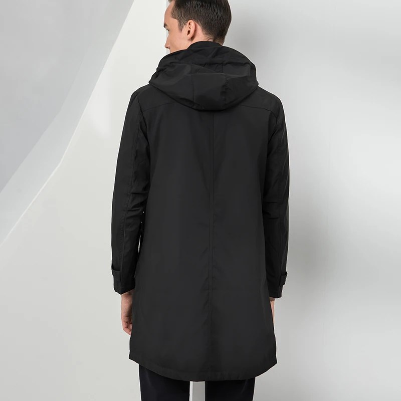 Мужской повседневный тренчкот зеленые и черные деловые куртки весна 2020 | Мужская