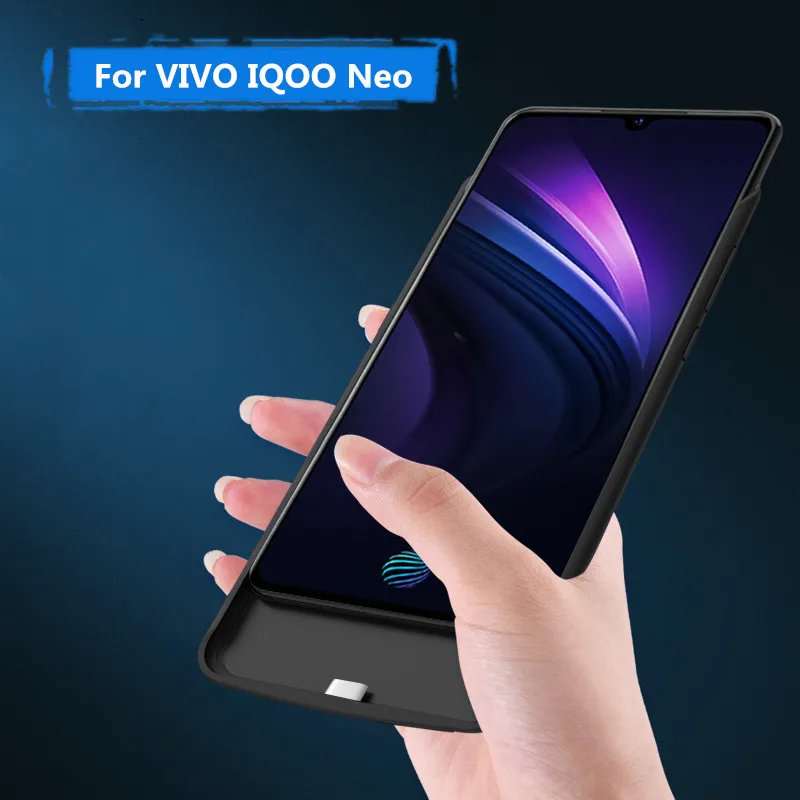 ZKFYS силиконовый ударопрочный чехол с внешним аккумулятором для VIVO IQOO Neo на 6500 мАч