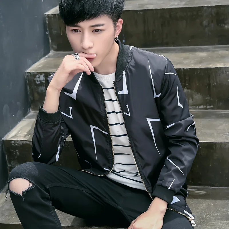 Высококачественная Мужская куртка весна зима 2017 бейсбольная Модная приталенная