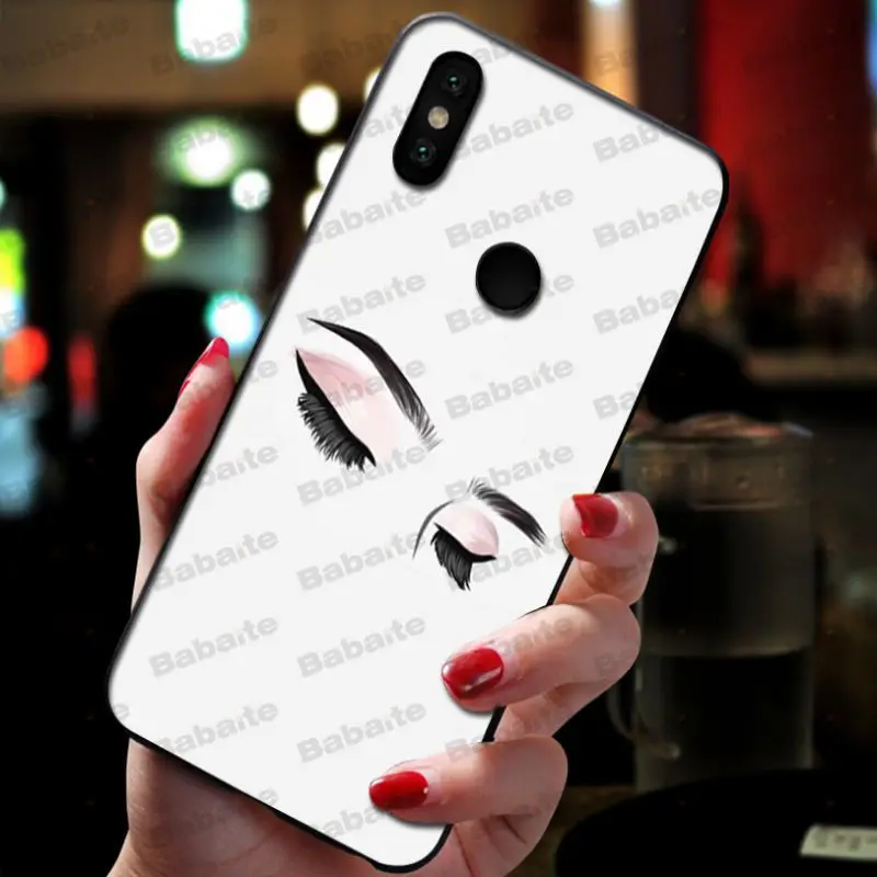 Babaite ресницы для макияжа губ DIY Окрашенные аксессуары телефона чехол xiaomi mi 8se 6 mi8lite