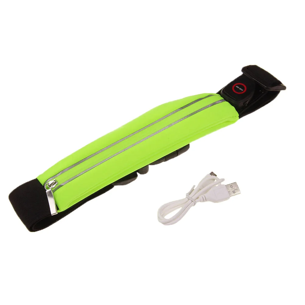 Сумка для ночного бега Повседневная USB водостойкая унисекс блестящая