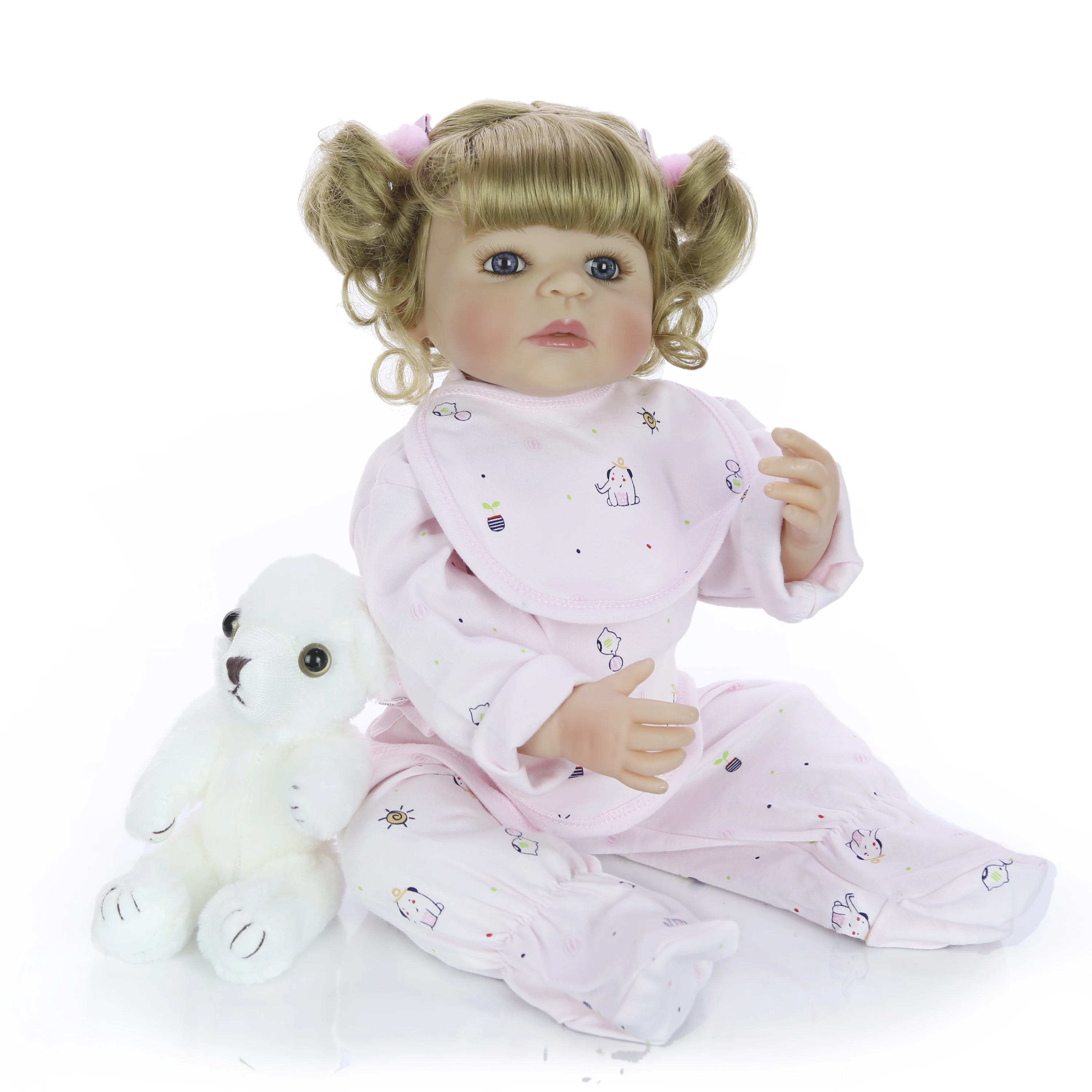 Новый дизайн 22 дюйма 55 см Reborn baby girl полностью силиконовые тела куклы реалистичные