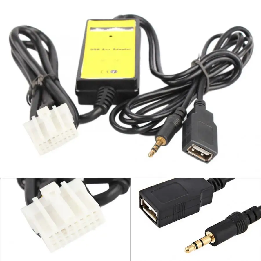 Автомобильный MP3 интерфейс USB адаптер аудио AUX кабель для передачи данных