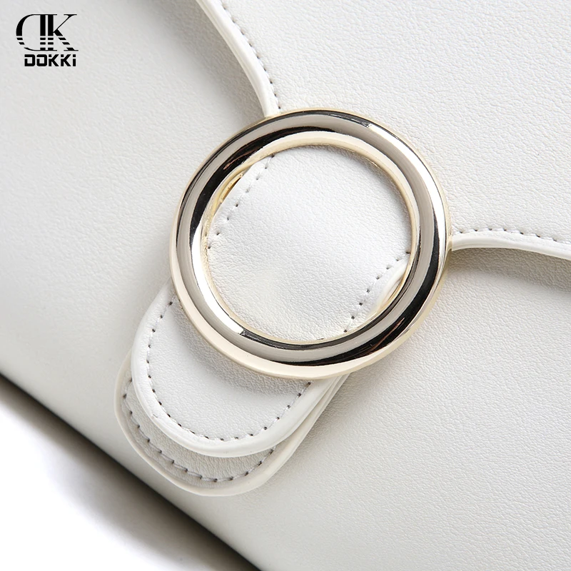 DOKKI для женщин плеча клатч Сумки белая цепь искусственная кожа off White курьерские