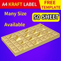 a4 self adhesive kraft label for laser and inkjet printer handwritten die cut roundsquare sheet sticker 2050 sheets each pack