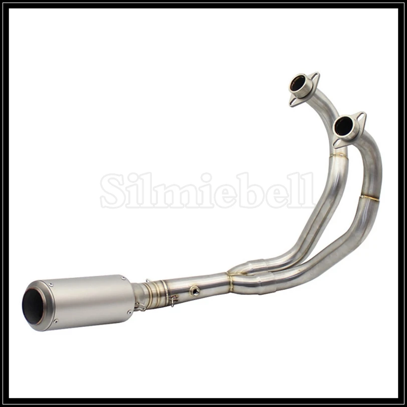 Для Yamaha MT07 mt-07 FZ07 FZ-07 Tracer XSR700 Moto Escape Pipe Slip-on мотоциклетная выхлопная труба akrapovic глушитель с соединительной трубой