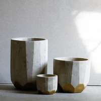 round concrete planter mold succulent plants pots silicone mold home office decoration polygon cement vase molds