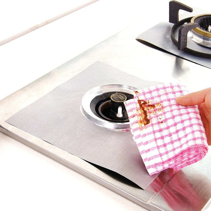 1Pc Glass Fiber Gas Stove Protectors Reusable Burner Cover Liner Mat Pad Home Kitchen Tools Fit Almost Stoves | Дом и сад