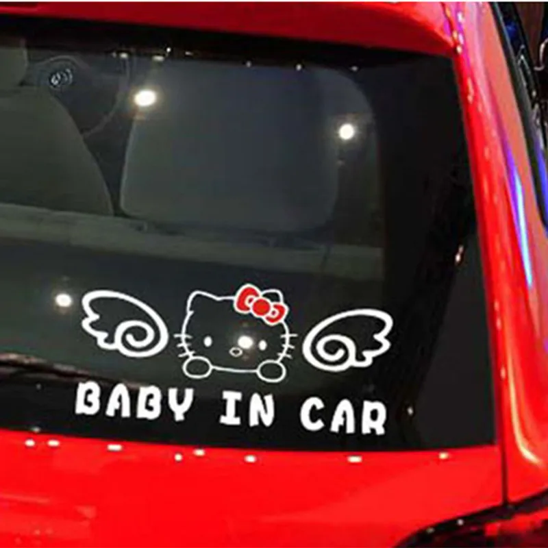 Hello kitty автомобиль Стайлинг аниме наклейки на стены ребенок доске предупреждение