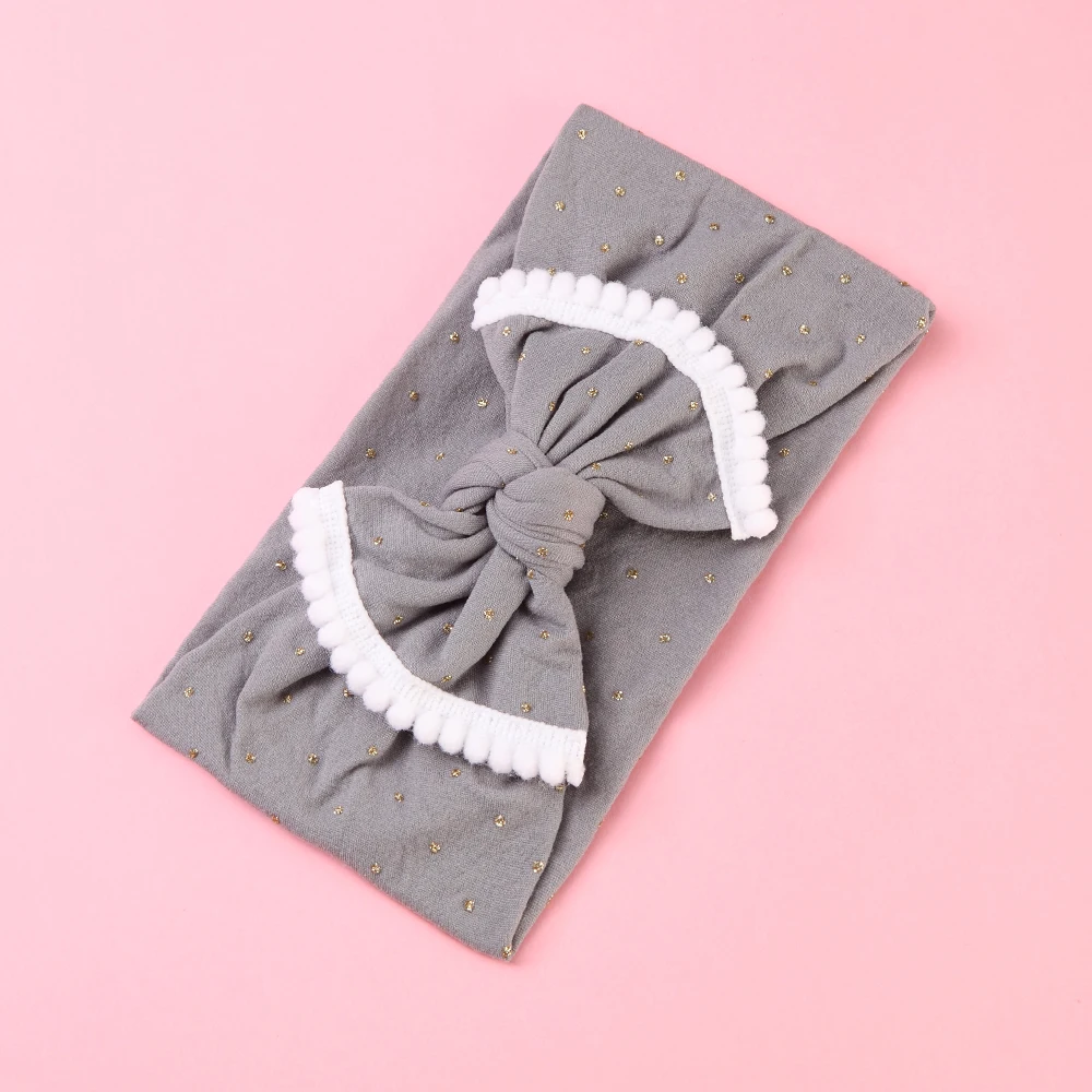 1pcs Baby Bow Colorful Girl Headbands Children Turban Headwear with Bows for Newborn Party Nylon Hair Accessories 18 Colors | Детская