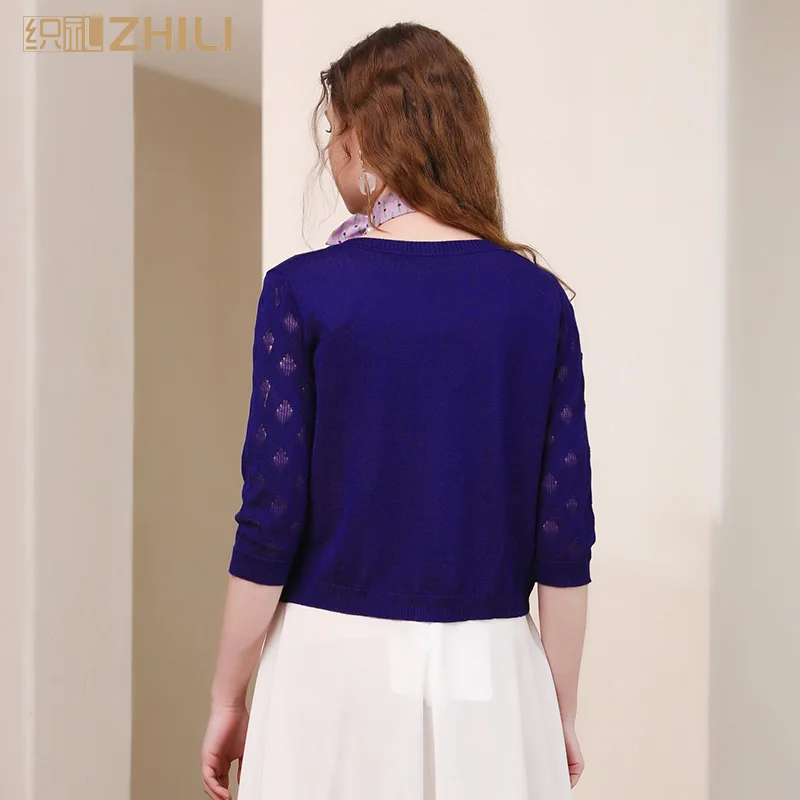 Весна 2019 Укороченный кардиган ZHILI с открытым спереди свитер пальто (S 4XL)| |