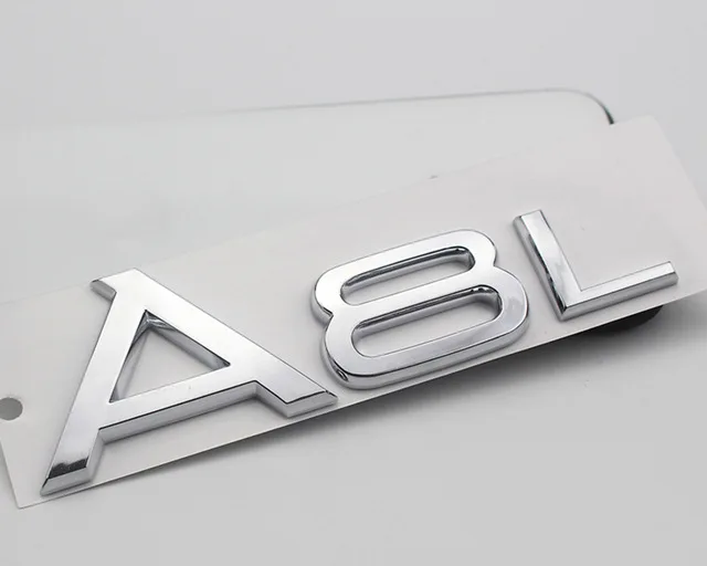 Хромированные буквы наклейка на заднюю дверь автомобиля для Audi A6 C6 A3 A6L A8L Q5 Q7