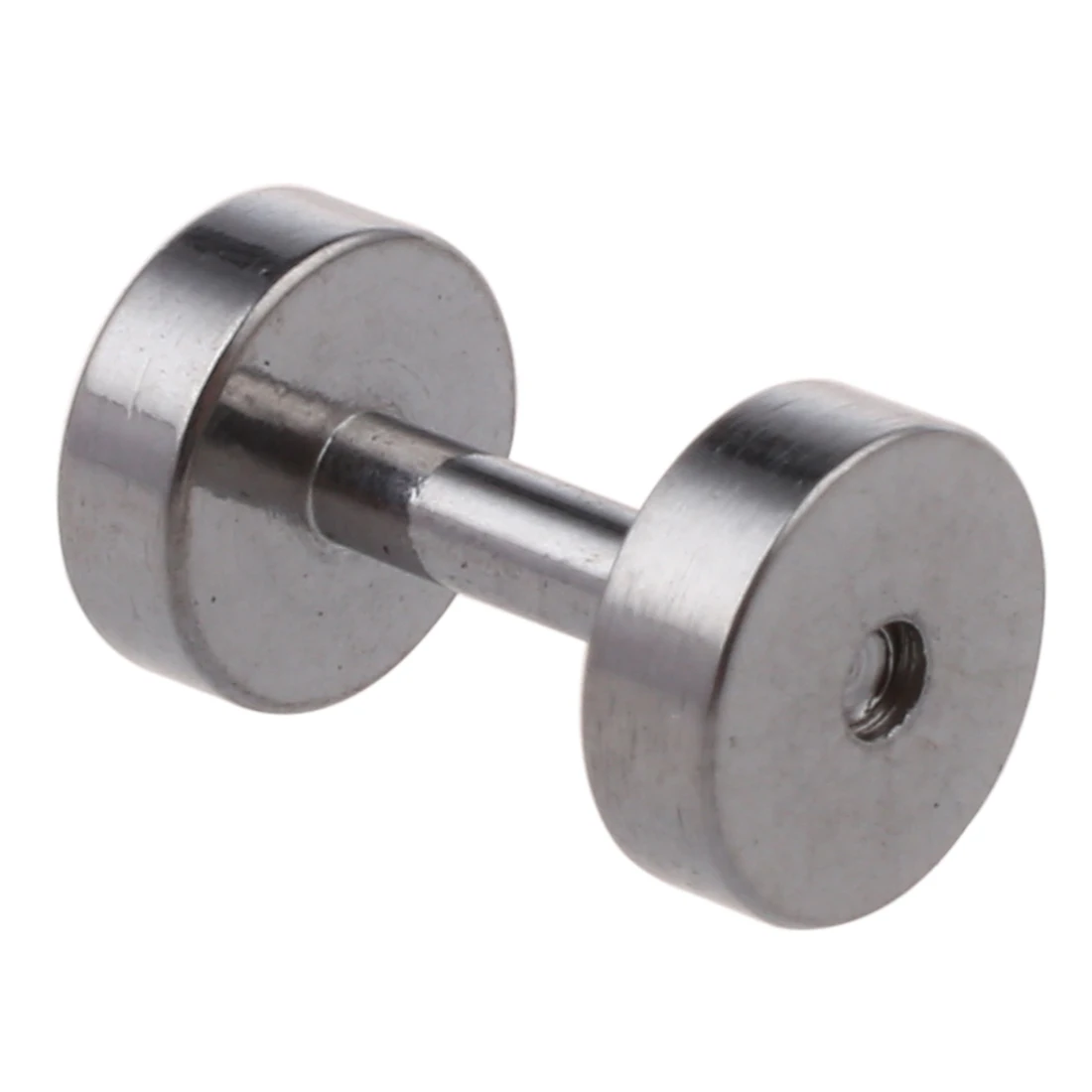 1 пара нержавеющих стальных двойных расклешенных винтов на серьге серебряные