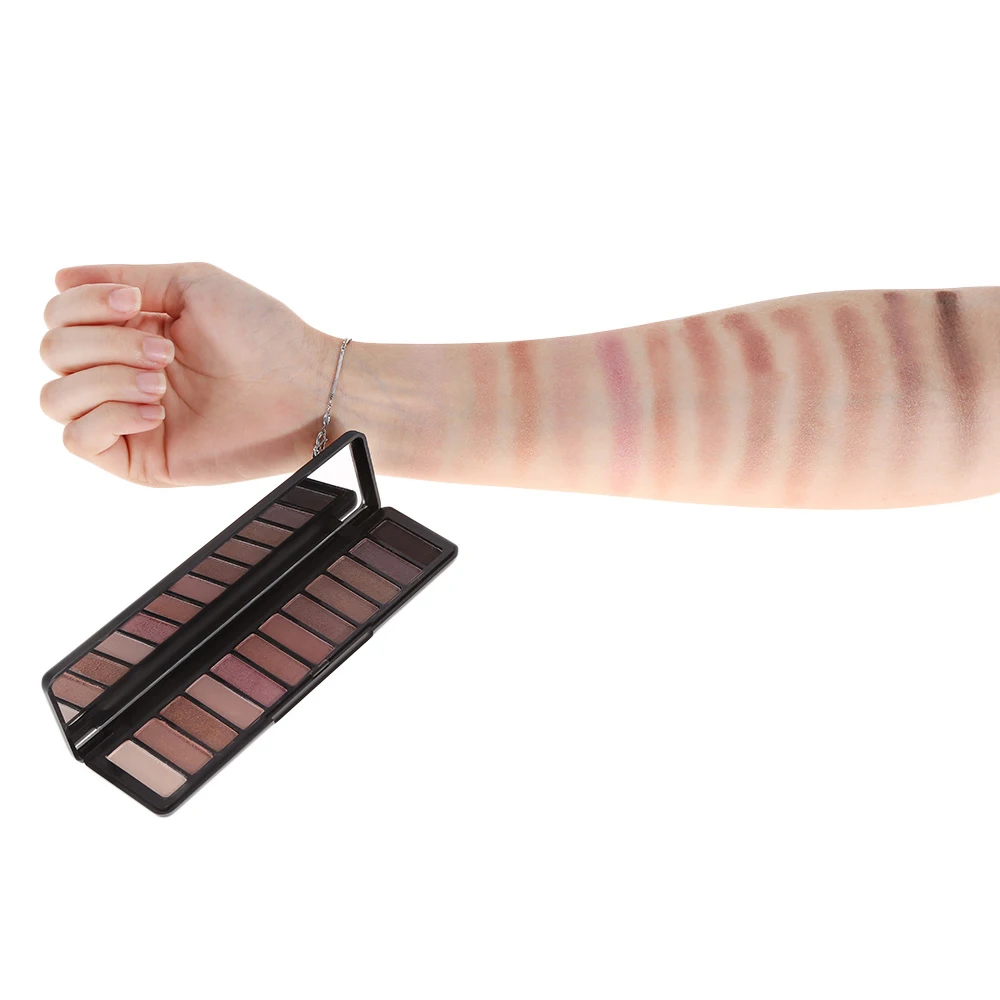 POPFEEL матовые тени для век Палитра телесный 12 цветов maquillage paleta de sombra Новое поступление Красота Женщины подарок дымчатый/теплый цвет